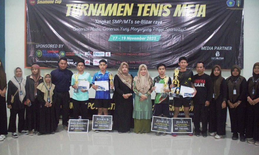 SMAM 1 Blitar Gelar Turnamen Tenis Meja 2nd SMAMONE CUP