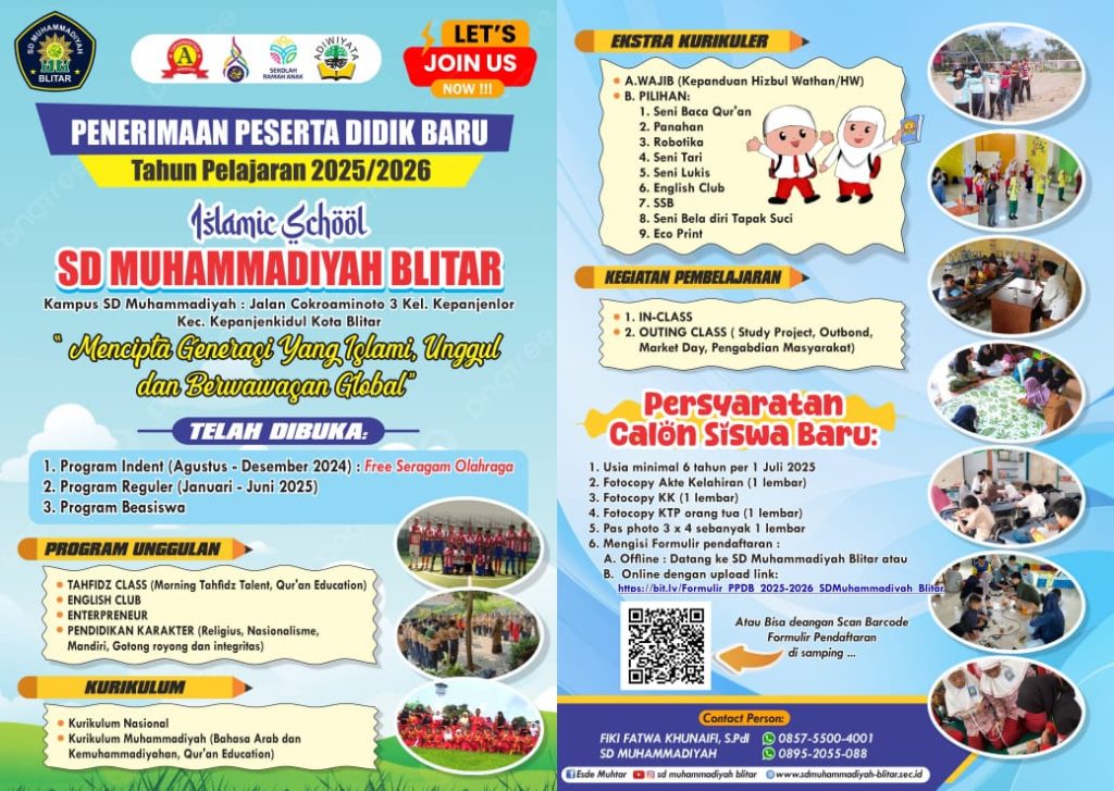 PPDB Islamic School SD Muhammadiyah Kota Blitar